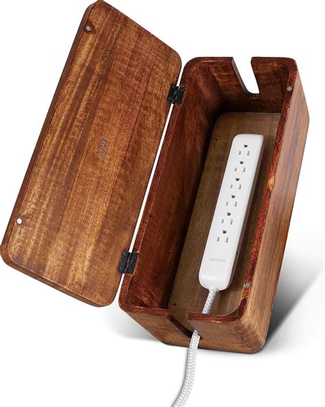 Amazon.com: Extra Large Cable Management Box, Wood Cord Hider Box ...