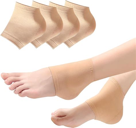 Amazon.com : Vaincre Cracked Heel Repair Socks - 4 Pairs Moisturizing Heel Socks for Dry Cracked ...