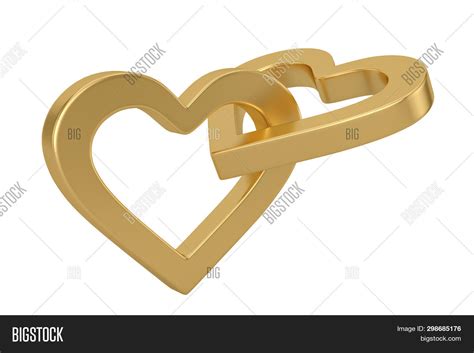 Golden Heart Outline Image & Photo (Free Trial) | Bigstock