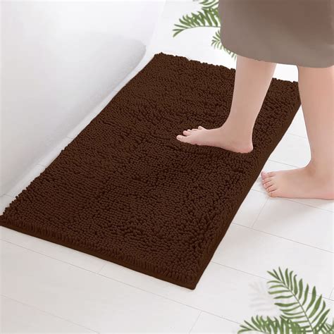 Chenille Bathroom Rug Mat 35"x24",Thick Soft Absorbent Bath Rugs,Non ...