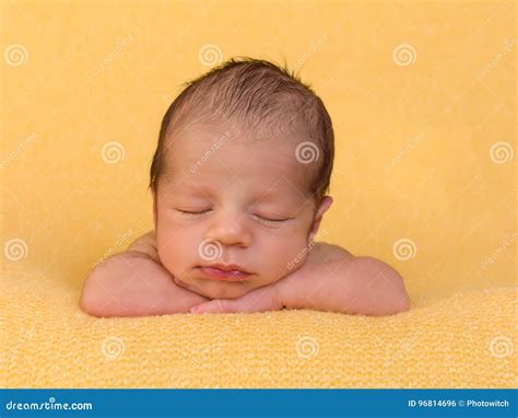 One week old baby boy stock photo. Image of bonnet, child - 96814696