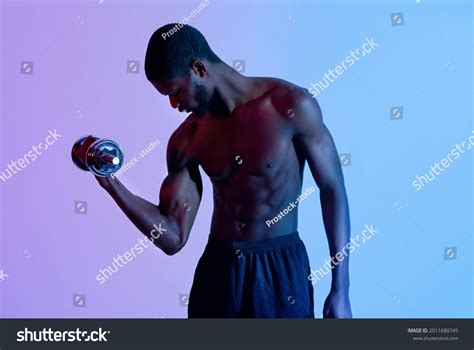 Portrait Sexy Muscular Black Guy Naked Stock Photo 2011680749 ...