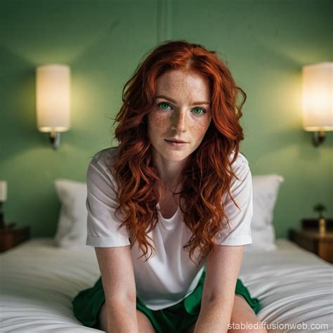 Red-Haired Woman with Green Eyes | Stable Diffusion Online