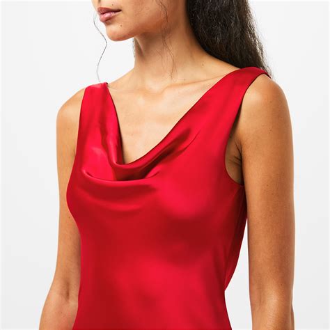 NORMA KAMALI | Women's A Line Dress | Women | Tiger Red | Flannels