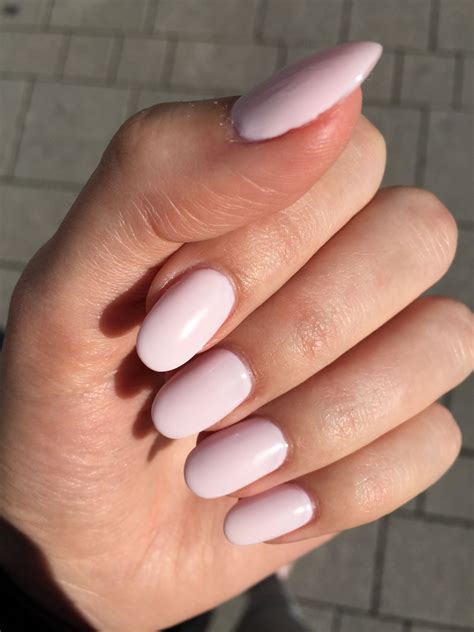 Light Pink Acrylic Nails Rounded - Tips Color Short Acrylic Nails