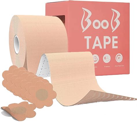 Buy BELLABOX Boob Tape with 10 Nipple Pasties, Multipurpose Body Tape ...
