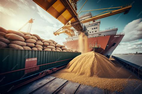 Premium Photo | Grain exports wheat grain deal shipment and transportation of farm and agrarian ...