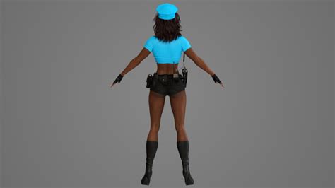African American Sexxxy Cop Girl 3D - TurboSquid 2272555