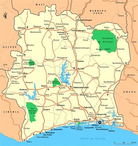 Cote D Ivoire Map