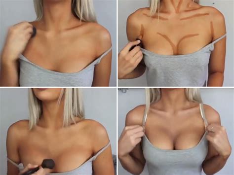 YouTube make-up tutorial shows women how to increase their breast size by three entire cups ...