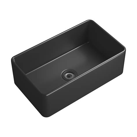 Matte Black Farmhouse Sink Deep Apron Sink Undermount Farmhouse Kitchen ...