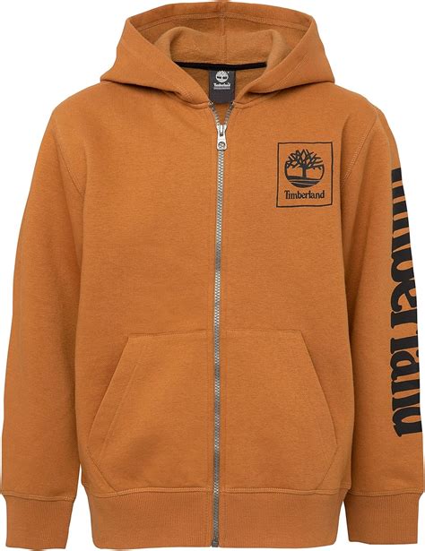 Amazon.com: Timberland Boys' Full-Zip Fleece Hooded Sweatshirt ...