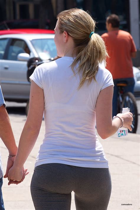 Round ass Blond in tight lycra (PAWG) | Divine Butts - Candid Asses blog