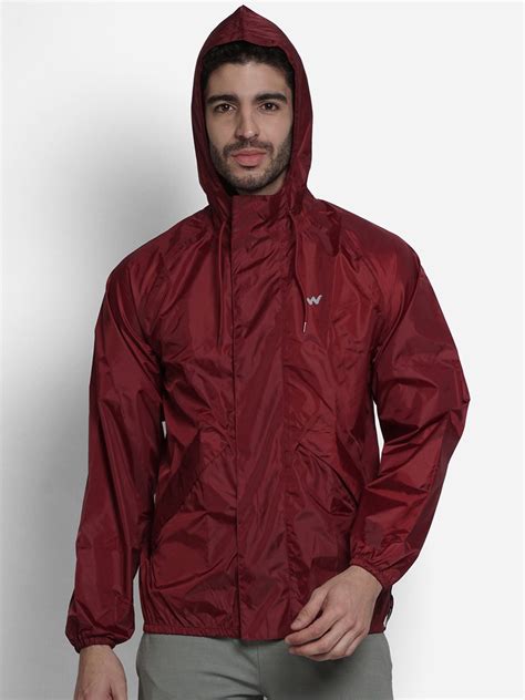 Buy Men HYPADRY™ Waterproof Rain Jacket Suit Maroon Online | Wildcraft
