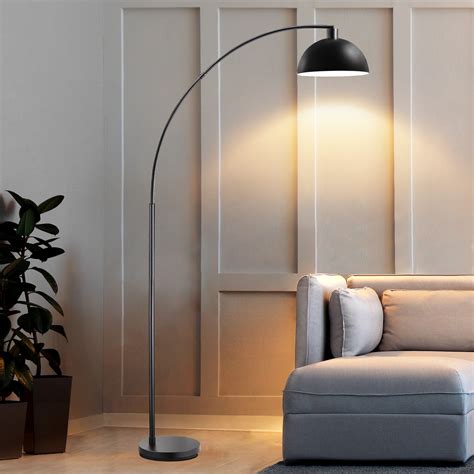 Wade Logan® Bynaker 78.4'' Arched/Arc Floor Lamp with metal shade ...