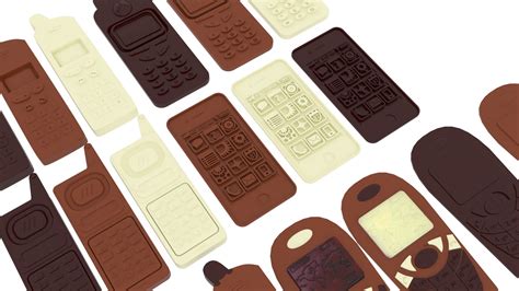 Chocolate Cell Phones Set 3D model - TurboSquid 1821637