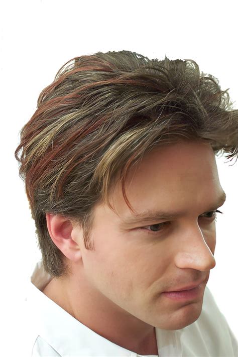 HE038 - Male Men Guys Highlights Only Hair Extensions Before & After ...
