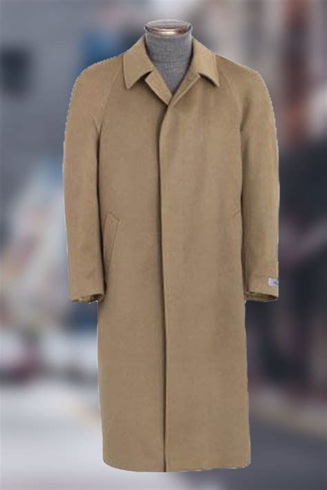 Men's Full Length Cashmere Blend Overcoat - Cashmere Boutique ...