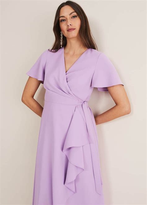Julissa Ruffle Wrap Midi Dress | Phase Eight ROW