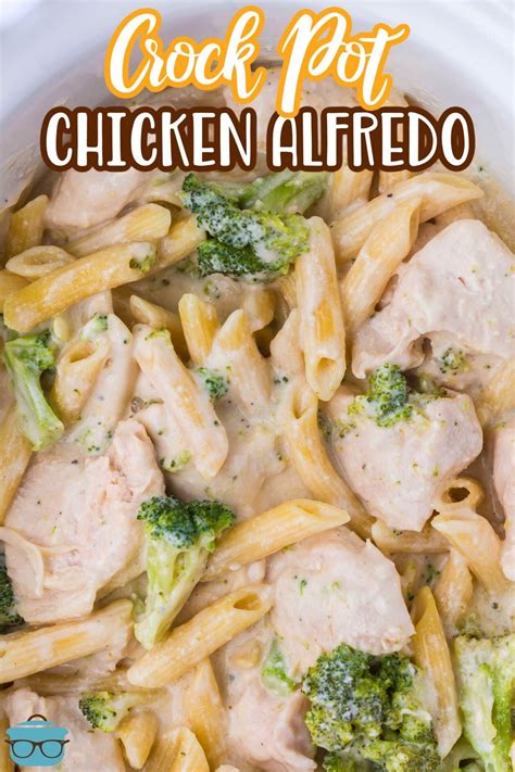 Crock Pot Chicken Alfredo with Broccoli | Chicken crockpot recipes ...