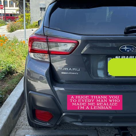 Im a Lesbian Queer Sapphic Pink Bumper Sticker for Pride Month to Make Your Lesbian Subaru Car ...