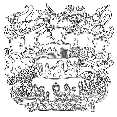 Kawaii Dessert Coloring Page - Free Printable Coloring Pages for Kids
