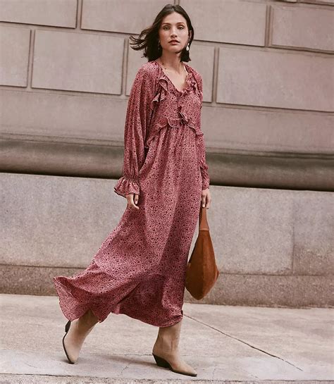 Petite Floral Ruffle Maxi Dress