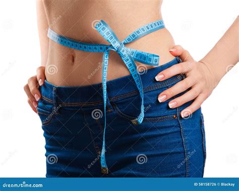 Waistline and measure tape stock photo. Image of healthy - 58158726