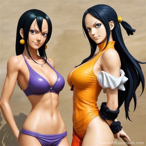 One Piece: Nami and Nico Robin | Stable Diffusion Online