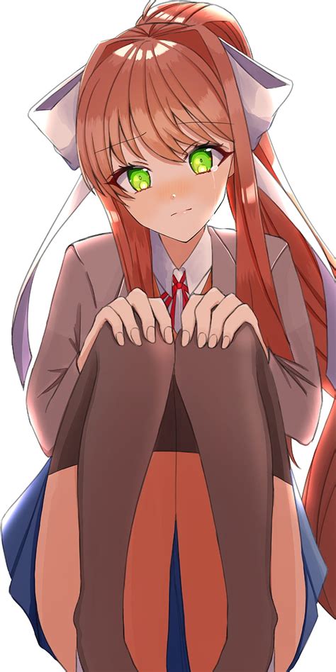 Monika (Doki Doki Literature Club), Doki Doki Literature Club, mirando ...