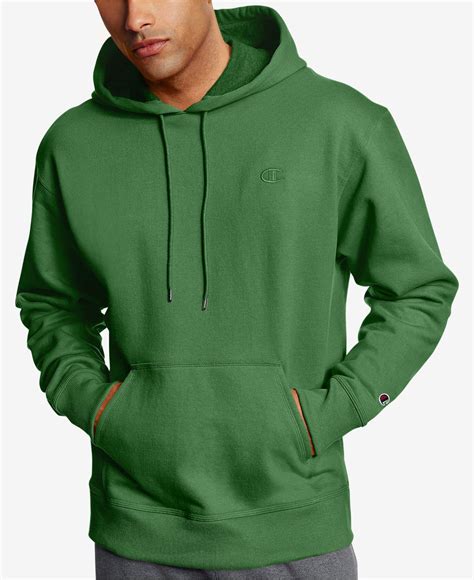 Champion Men's Powerblend Fleece Hoodie in Dark Green (Green) for Men ...