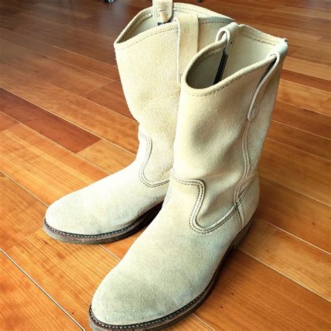 Yahoo!オークション - Red Wing Pecos Boots rough out leather レッド...
