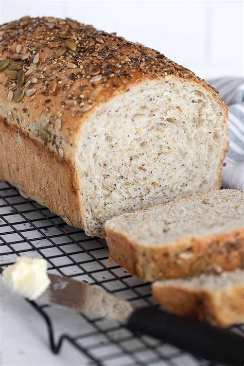 Light and Fluffy Seeded Multigrain Bread | Multigrain bread recipe ...