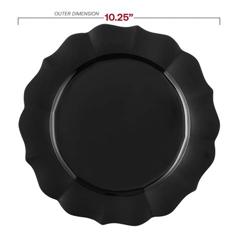 Plastic Plate - Black Round Lotus Dinner Plates | Kaya Collection – The ...