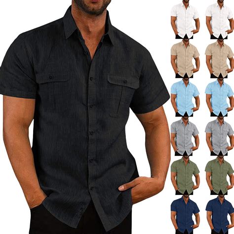 DDAPJ pyju Big and Tall Casual Button Down Shirts for Men Lightweight ...