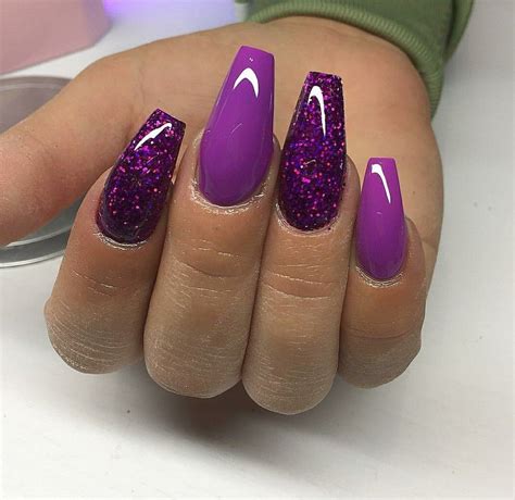 Pin by Christie Rivera Cartagena on Claws | Purple acrylic nails ...