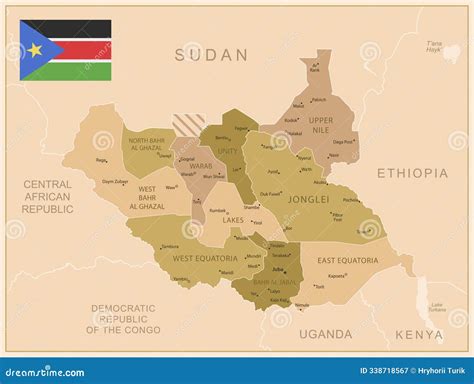 Sudan - Detailed Blue Country Map With Cities, Regions, Location On World Map And Globe ...