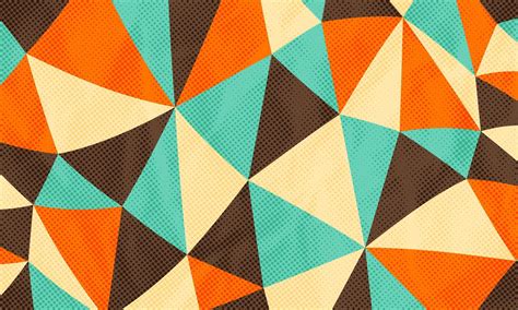 Abstract Vintage Retro 60s 70s Aesthetic Geometric Shapes Pattern ...