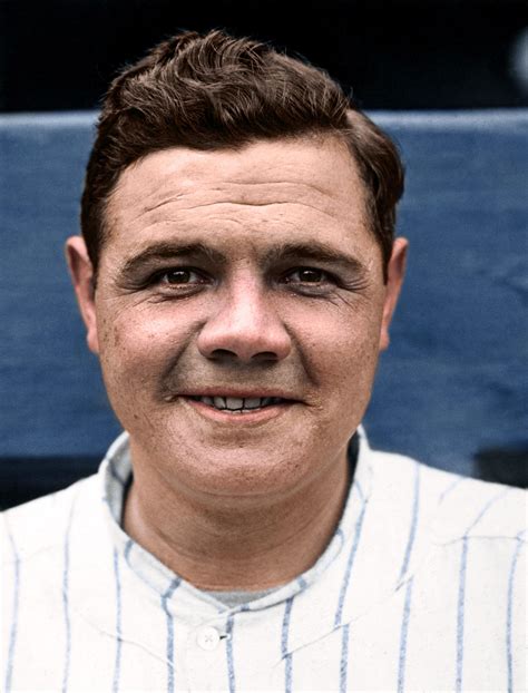 Babe Ruth In Color Yankees