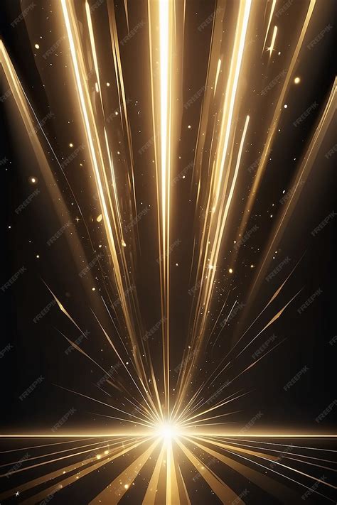 Premium Photo | Gold lights rays scene background