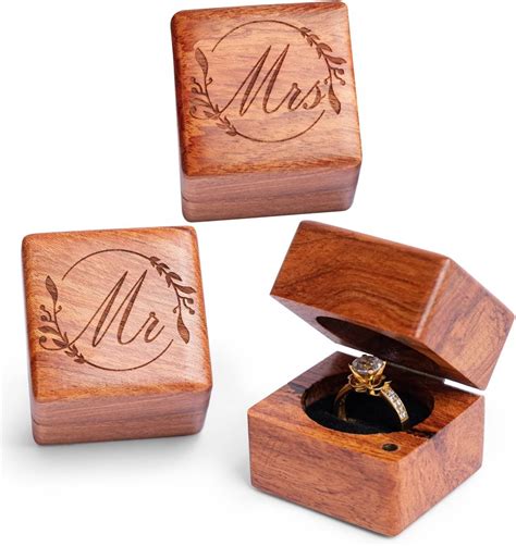 Amazon.com: Ring Box for Wedding Day | Handmade Wedding Ring Box ...