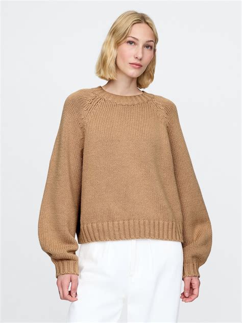 Relaxed Balloon-Sleeve Sweater | Gap