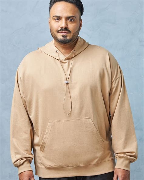 Buy Men's Brown Oversized Plus Size Hoodies Online at Bewakoof