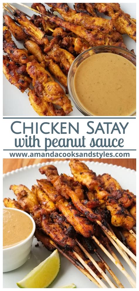 Chicken satay skewers with peanut sauce – Artofit