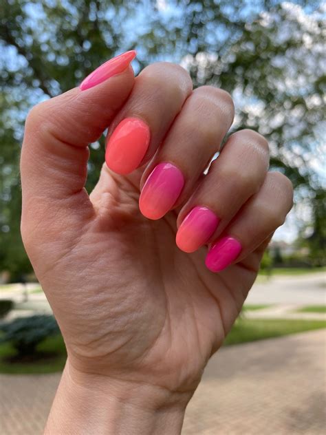 Pink And Orange Ombre Nails Design Ideas – Sunset Nails – Vibrant Guide