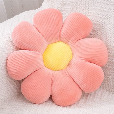 Daisy Flower Shaped Throw Pillow Cute Flower Floor Pillow Seating ...