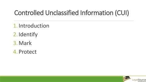 PPT - Marking & Protecting Controlled Unclassified Information (CUI ...