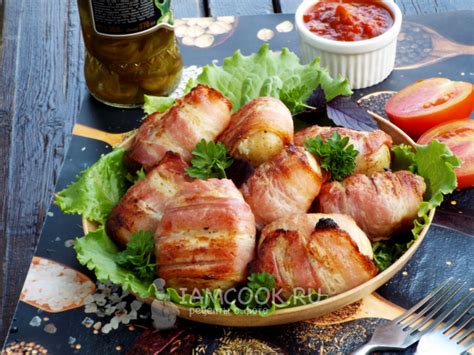 Картошка с беконом на мангале на решетке — рецепт с фото пошагово
