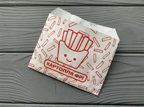 Упаковка для картофеля фри (средняя жиростойкость) 45гр/м2 (70-100г ...