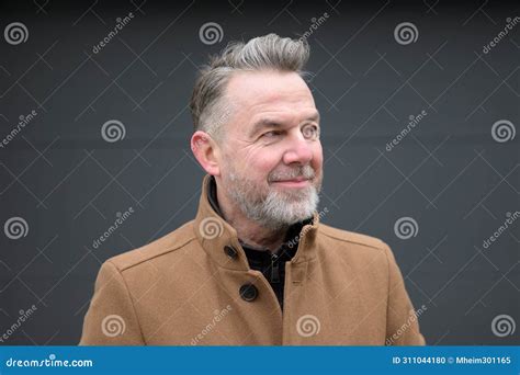 Portrait of a Middle-aged Man Looking To the Side Stock Photo - Image ...